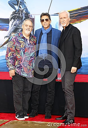 Jon Landau, Elie Samaha and James Cameron Editorial Stock Photo