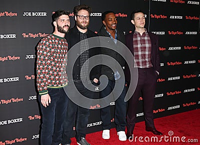 Jonathan Levine, Seth Rogen, Anthony Mackie, Joseph Gordon Levitt Editorial Stock Photo