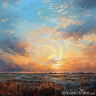Jonathan Mcclure Oil Painting: Dutch Landscapes And Coastal Scenes Stock Photo