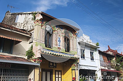 Jonker walk architecture melaka malaysia Editorial Stock Photo