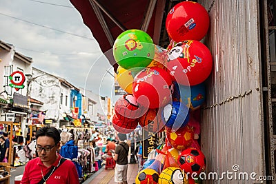 Jonker Walk in Melaka, Malaysia Editorial Stock Photo