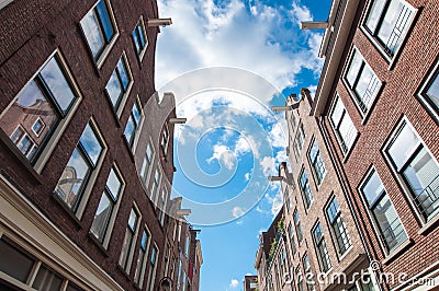 Jordaan neighbourhood architecture in Amsterdam-Centrum, the Netherlands. Stock Photo