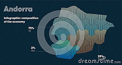 Andorra country map infographics Stock Photo