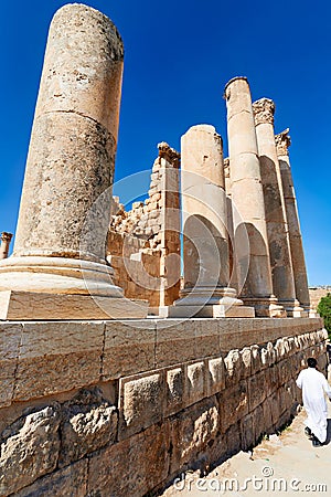 Jordan. The greco roman city of Gerasa Jerash Editorial Stock Photo
