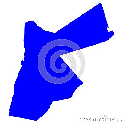 Jordan,. Map Of Jordan, Vector silhouette. Stock Photo