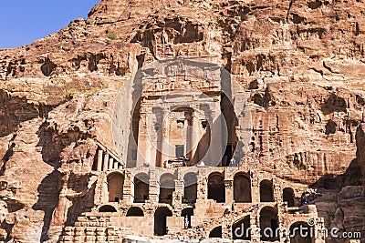 Jordan, Petra, Royal tombs Editorial Stock Photo