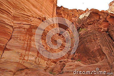 Jordan. Rocks. The road to the ancient city Petre. Stock Photo