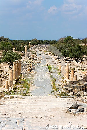 Jordan the Umm Qais Roman ruin Stock Photo