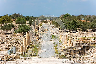 Jordan the Umm Qais Roman ruin Stock Photo