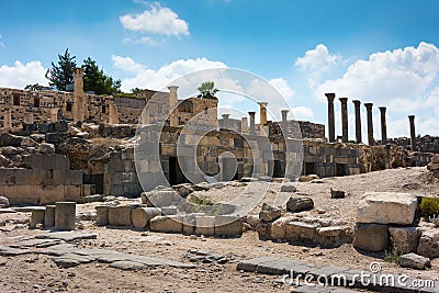 Jordan the Umm Qais Roman ruin Stock Photo