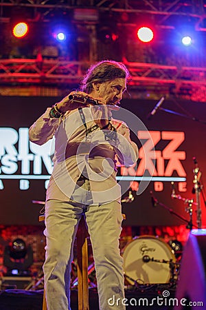 Jorge Pardo, Spain. Kriol Jazz Festival Editorial Stock Photo