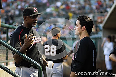 Jose Bautista and Eddy Alvarez, Kannapolis Intimidators Editorial Stock Photo