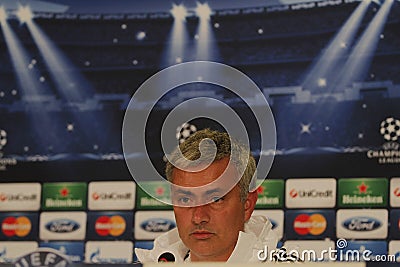 Jose Mourinho of Chelsea - Press Conference Editorial Stock Photo