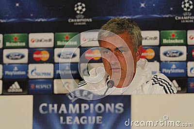Jose Mourinho of Chelsea - Press Conference Editorial Stock Photo