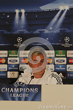 Jose Mourinho of Chelsea - Press Conference Editorial Stock Photo