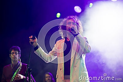 Jose Pinhal Post-Mortem Experience band performing on Music Festival Editorial Stock Photo