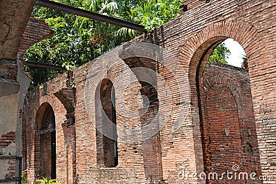 Jose Rizal at Fort Santiago shrine walls in Intramuros, Manila, Philippines Editorial Stock Photo