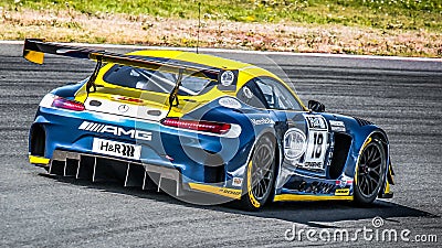 Josef Kluber driving a Mercedes AMG GT3 Editorial Stock Photo