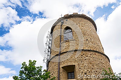 Josefs lookout tower at Mount Klet, Blansky forest, Czech Republic Stock Photo