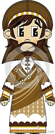 Joseph Biblical Cartoon Character Vector Illustration