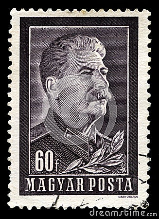 Joseph Stalin Vintage Postage Stamp Editorial Stock Photo