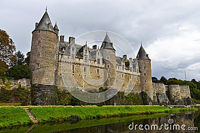 Josselin castle in morbihan brittany france Stock Photo