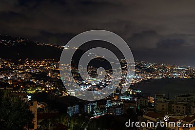 Jounieh Area View From Tabarja Area Stock Photo