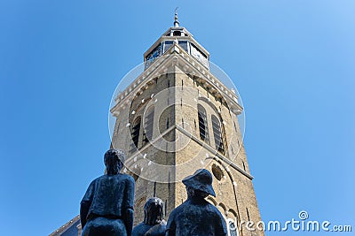 Low view on the Jouster Toren in Joure Editorial Stock Photo