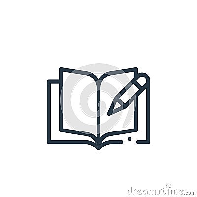 journal icon vector from books concept. Thin line illustration of journal editable stroke. journal linear sign for use on web and Vector Illustration