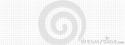 Journal planer page with dotted square grid. Simple square graph paper texture. Retro bullet notebook pattern background Vector Illustration