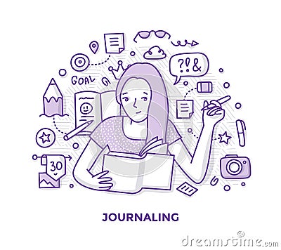 Journaling Doodle Vector Illustration