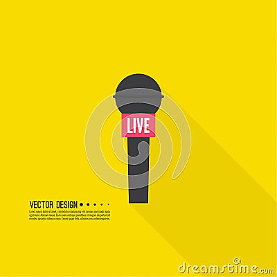 Live news template. Vector Illustration