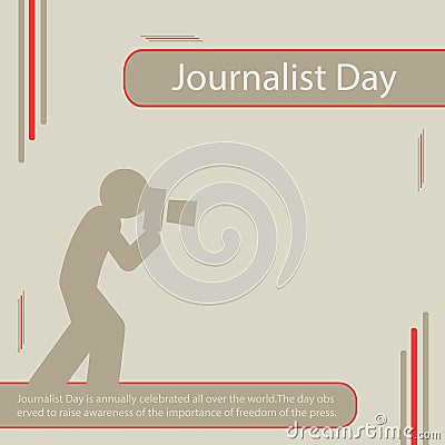 Journalist Day Vector Illustration