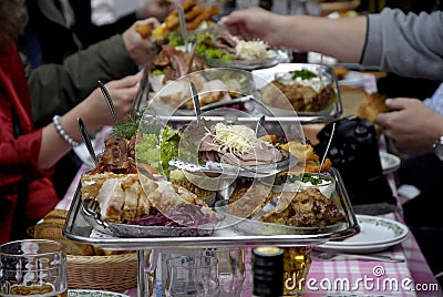 Journalist lunch Editorial Stock Photo