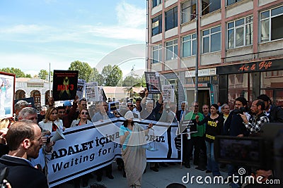 Journalists marched in Istanbul on 3 May World Press Freedom Day Editorial Stock Photo
