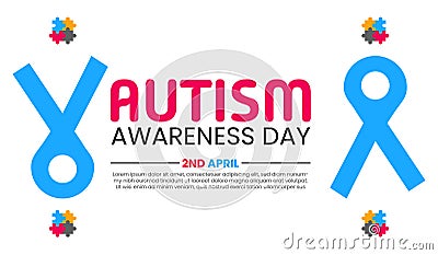 A Journey Through Autism, World Autism Day Vector Illustration