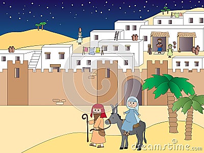 Journey to Bethlehem Stock Photo