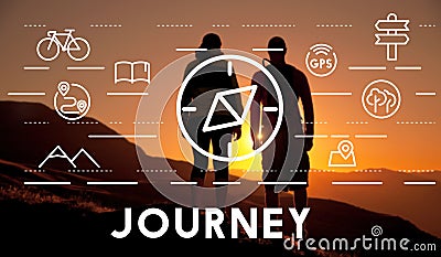 Journey Vacation Holiday Travel Compass Concept Stock Photo
