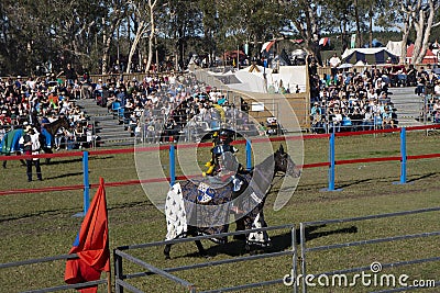Jouster at medieval jousting tournament Editorial Stock Photo