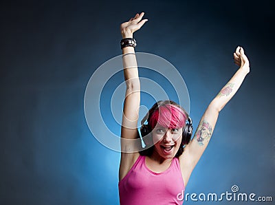 The joy of music Stock Photo