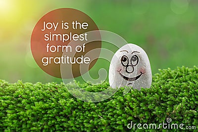 Joy is the simplest form of gratitude Stock Photo