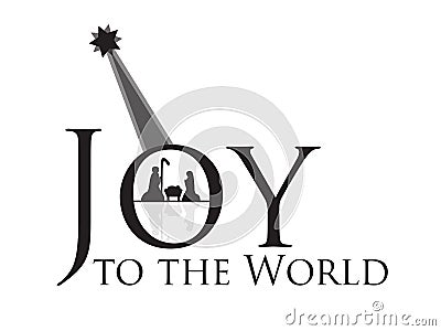 Joy to the World Nativity Scene Stock Photo