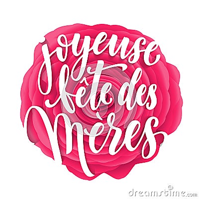 Joyeuse Fete des Meres greeting card Stock Photo