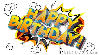 Joyeux Anniversaire Bande Dessinee Mot Banque De Videos Video Du Animation Souffle