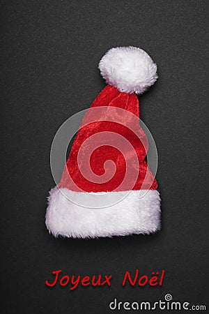 Joyeux Noel french christmas greeting card Stock Photo