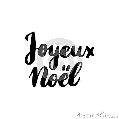 Joyeux Noel Lettering Vector Illustration