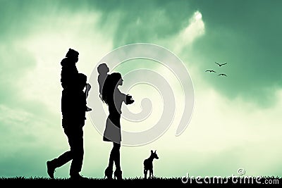 Joyful family Stock Photo