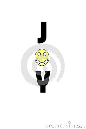 Joyful, smiley, happy message Vector Illustration