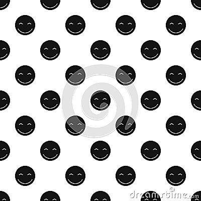 Joyful smiley pattern, simple style Vector Illustration