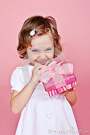 Joyfull little girl Stock Photo